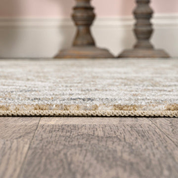 Keesha Bold Distressed Medallion Low-Pile Machine-Washable Area Rug